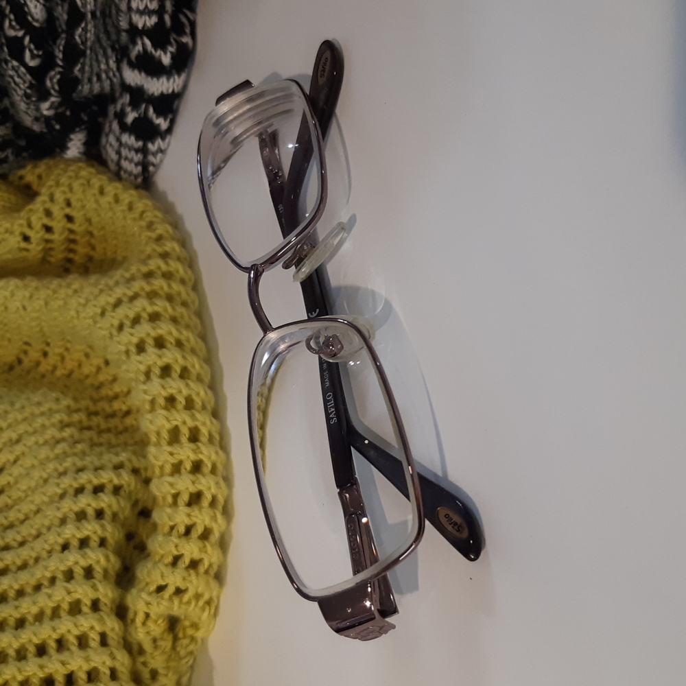 Womens glasses frames Metal rim SAFILO Rx Prescription Mauve rectangle